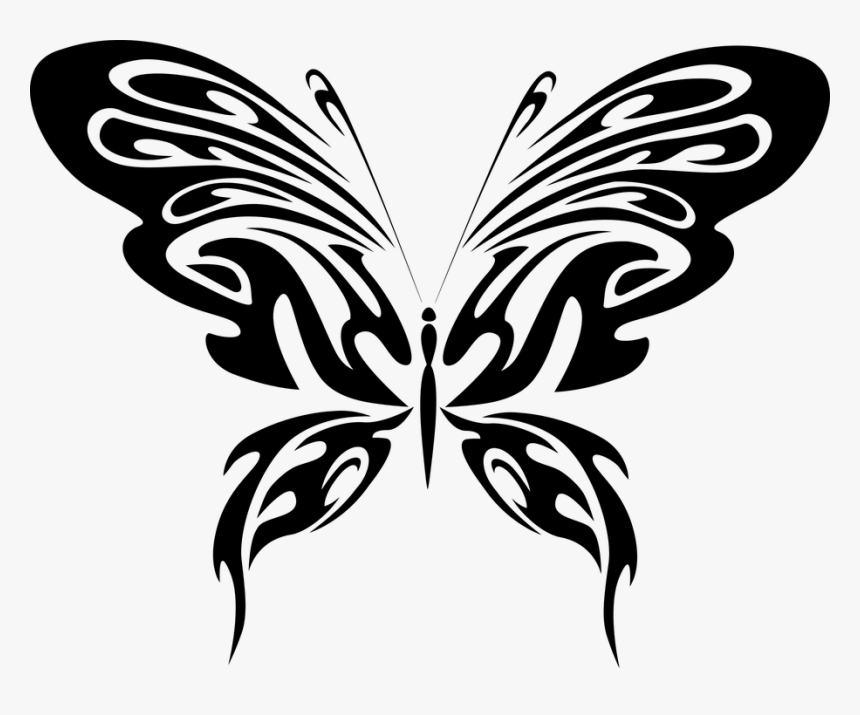 Jpg Freeuse Library Clipart Butterfly Black And White - Vector Art Butterfly, HD Png Download, Free Download