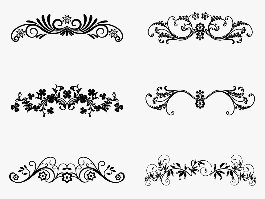 Floral Ornamental Design Elements - Vector Floral Ornamental Design Elements, HD Png Download, Free Download