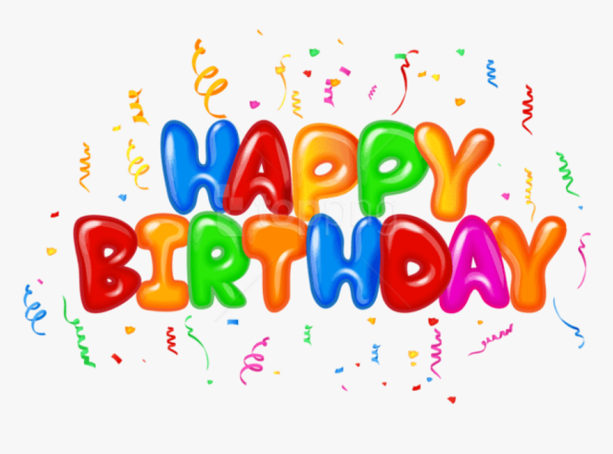 Birthday Text Png - Happy Birthday Png Text, Transparent Png, Free Download