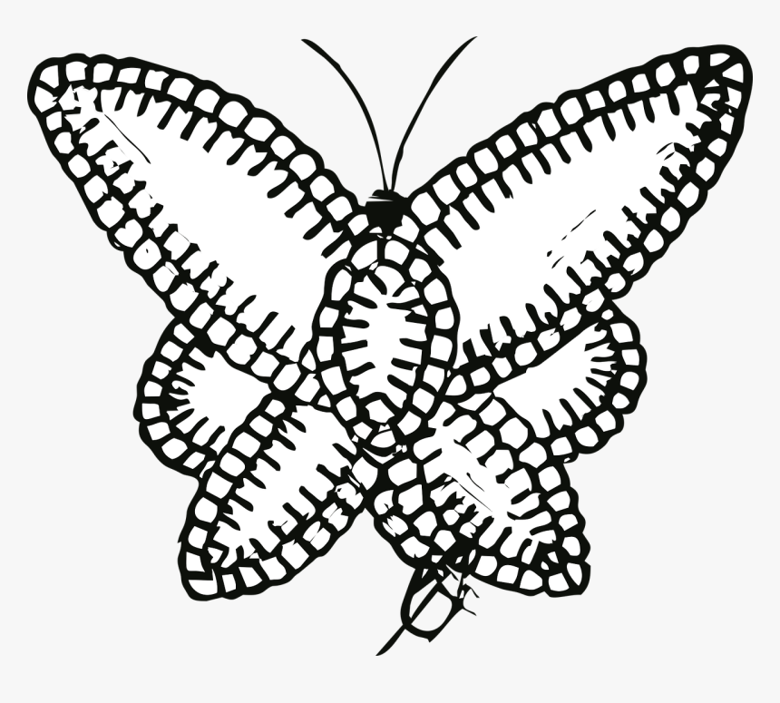 Embroidery Embroidered Butterfly Free Photo - Illustration, HD Png Download, Free Download