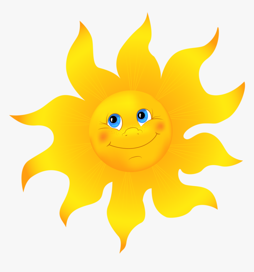 Sol, Lua, Nuvem E Etc - Sunny Cartoon Animated, HD Png Download, Free Download