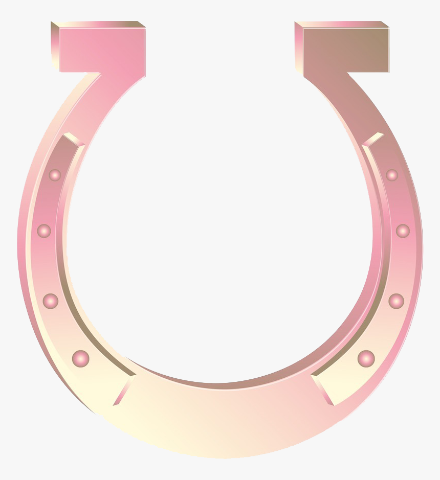 Textured Pink Horseshoe Png Download - Pink Horseshoe Clipart, Transparent Png, Free Download