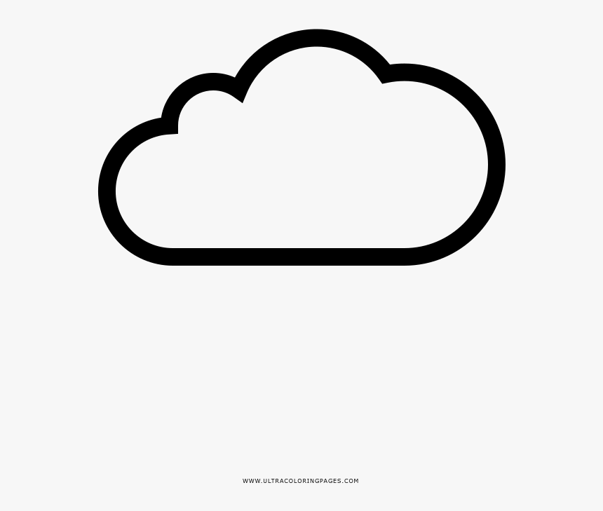 Cloud Coloring Page - Line Art, HD Png Download, Free Download
