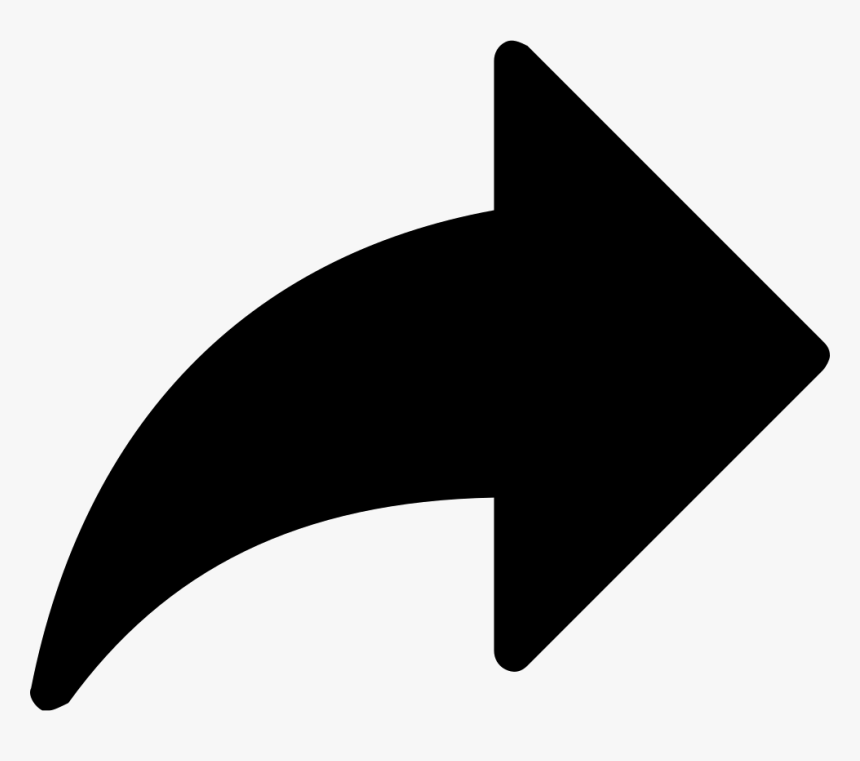 Transparent Share Button Png - Black Arrow Curved Right, Png Download, Free Download