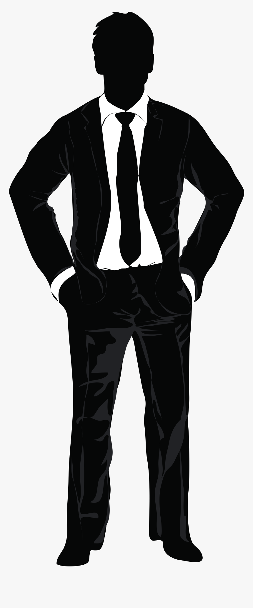 Man In Suit Silhouette Transparent, HD Png Download, Free Download