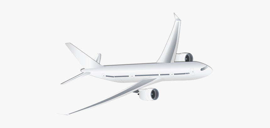 Passenger Plane Vector Image - White Aeroplane Png, Transparent Png, Free Download