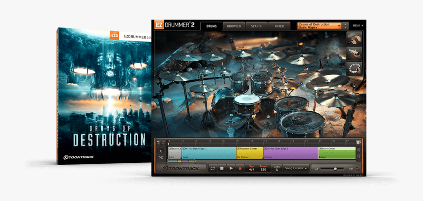 Toontrack Drums Of Destruction, HD Png Download, Free Download