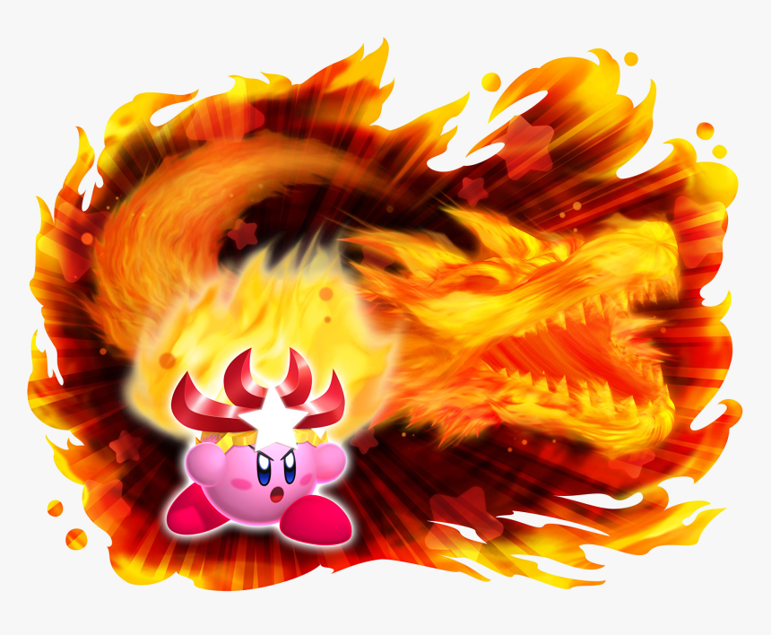 Transparent Cartoon Flame Png - Monster Flame Dragon Flame Kirby, Png Download, Free Download