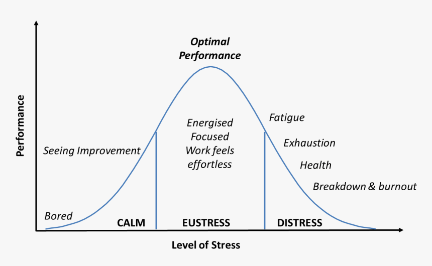 Causes Of Stress In Project Management - U Shaped Stress Curve, HD Png Download, Free Download
