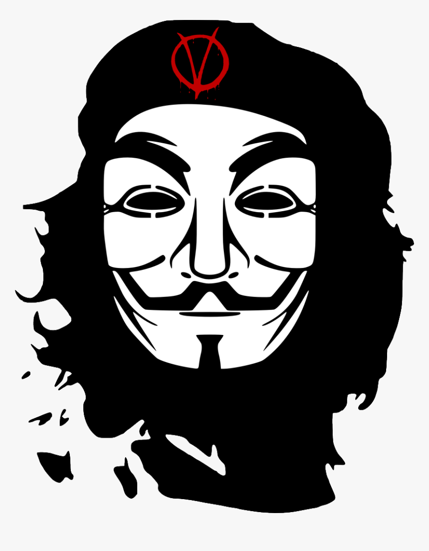 Vendetta Face Clip Art Cliparts - Real Che Guevara Poster, HD Png Download, Free Download