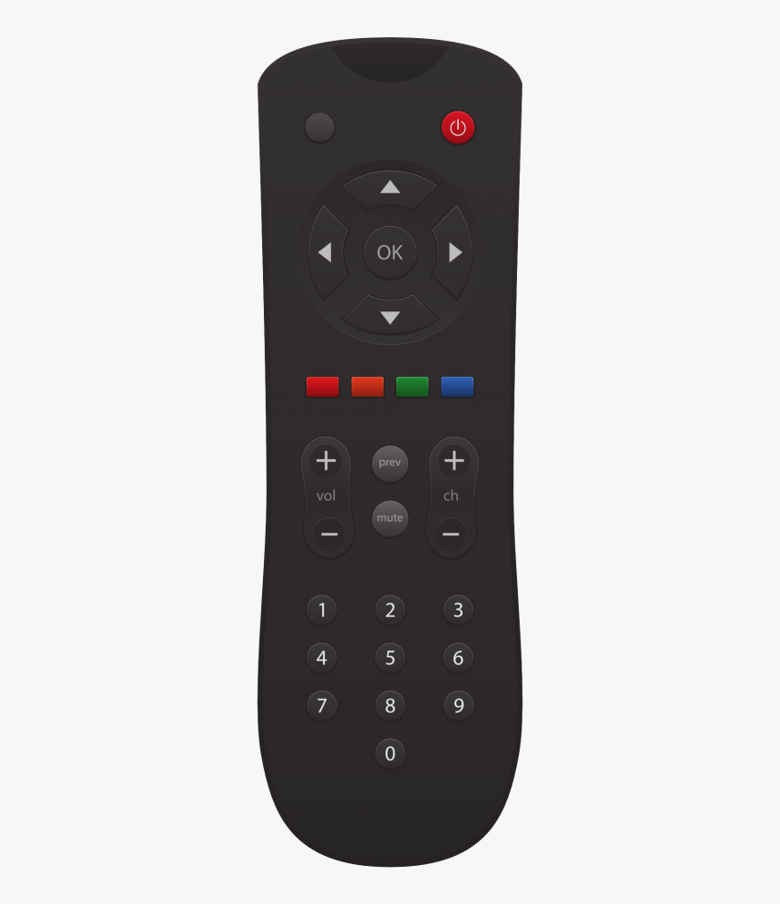 Remote Control Vector Png Transparent Image - Transparent Remote Control Clipart, Png Download, Free Download