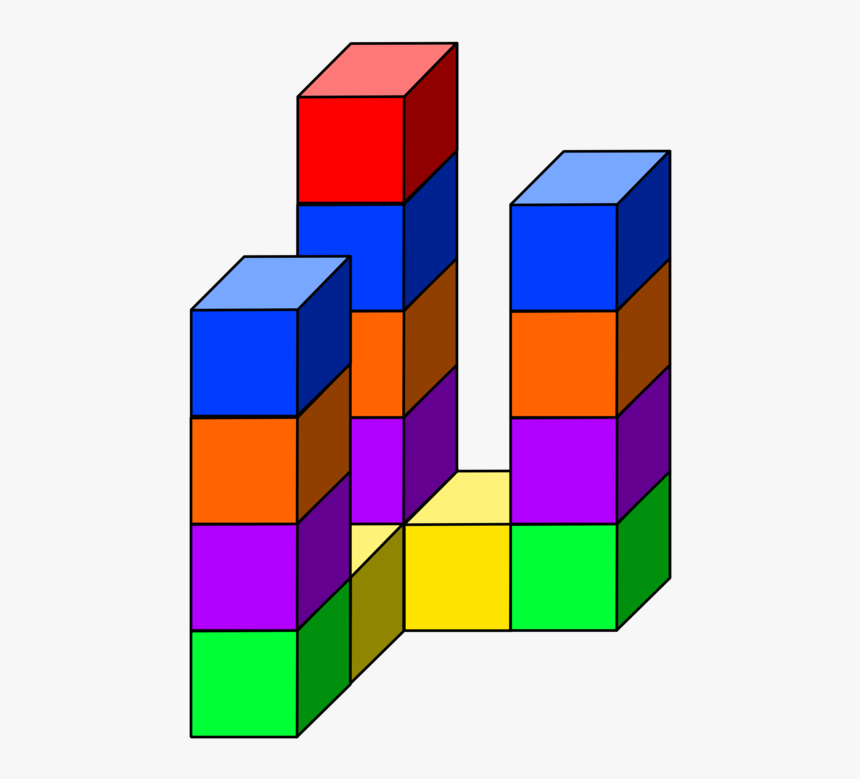 Square,angle,symmetry - Tower Of Cubes Clipart, HD Png Download, Free Download