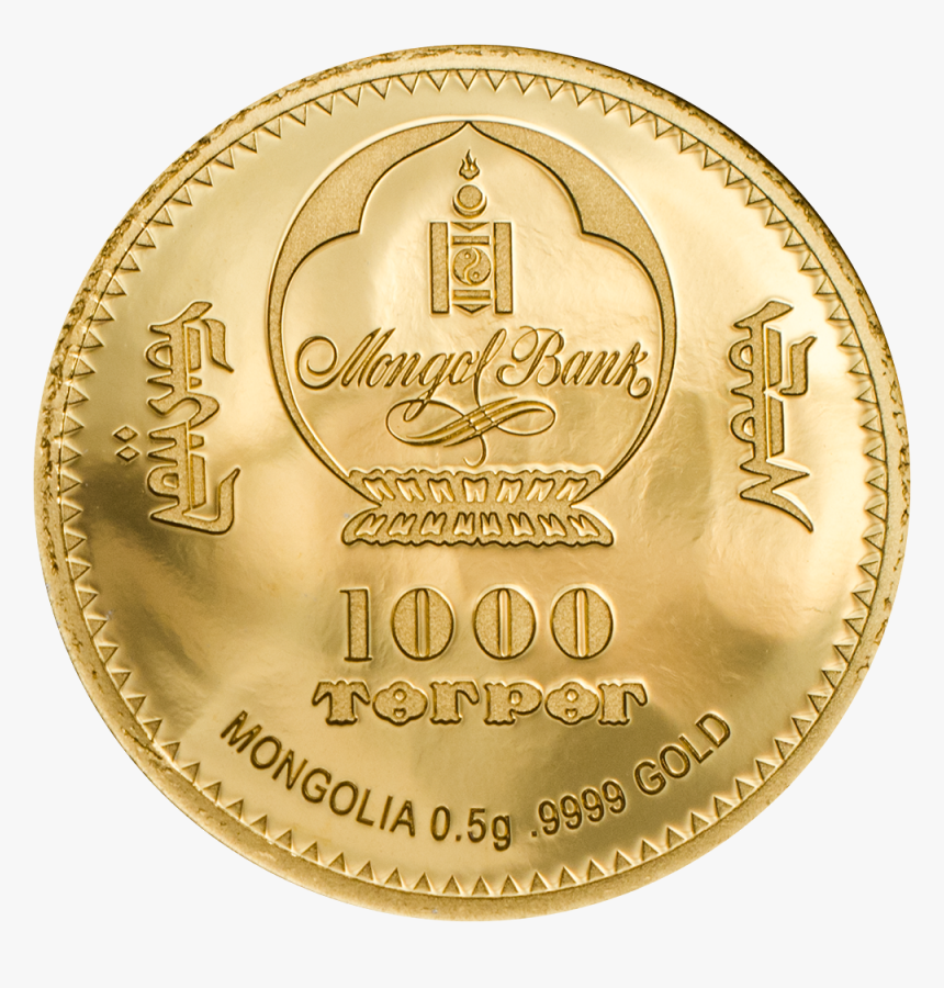 Mongolian Gold Coin Genghis Khan, HD Png Download, Free Download