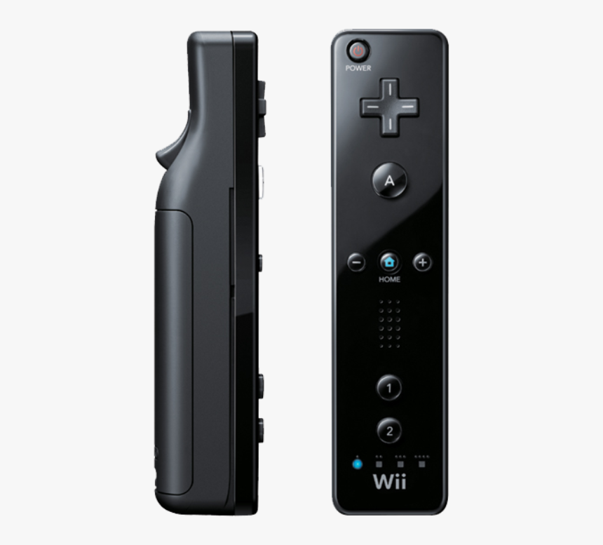 Nintendo Wii Controller Black Transparent Background - Wii Remote Controller Black, HD Png Download, Free Download