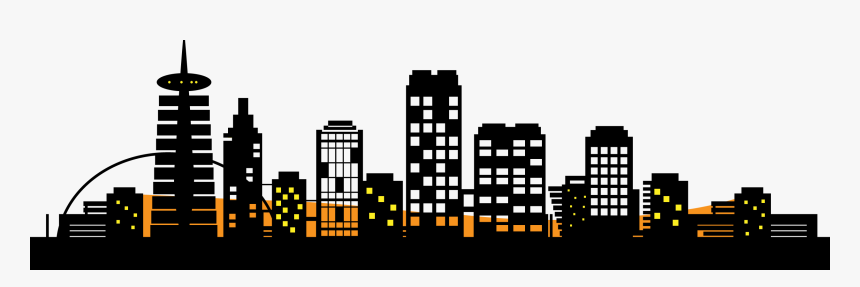 City Silhouette Skyline Clip Art - City Silhouette Vector Png, Transparent Png, Free Download
