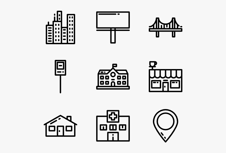 Vector Building Psd - Web Hosting Icons, HD Png Download, Free Download