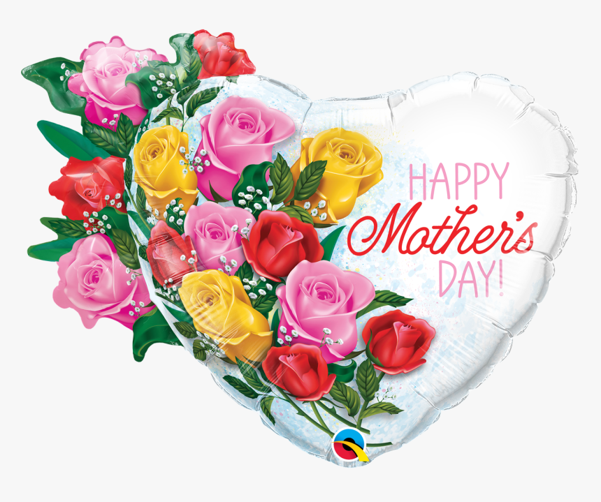 35in Mothers Day Rose Bouquet Foil - Mother's Day Rose Bouquet, HD Png Download, Free Download