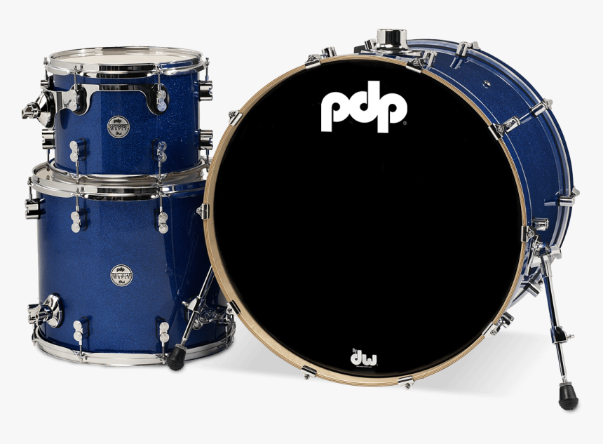 Pdcm2413bl - Concept™ Maple - Blue Sparkle - 3-piece - Pdp Concept Serie 3 Blue Sparkle, HD Png Download, Free Download