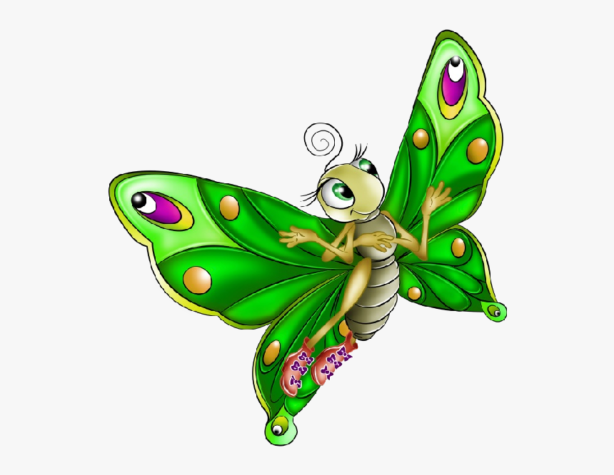 Very Colourful Butterfly Cartoon Images - Transparent Cartoon Butterfly, HD Png Download, Free Download