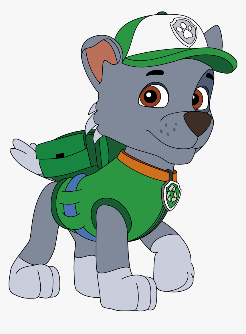 Rocky 3 Patrulha Canina Vetor Grátis Paw Patrol Free - Rocky Patrulha Canina Desenho, HD Png Download, Free Download