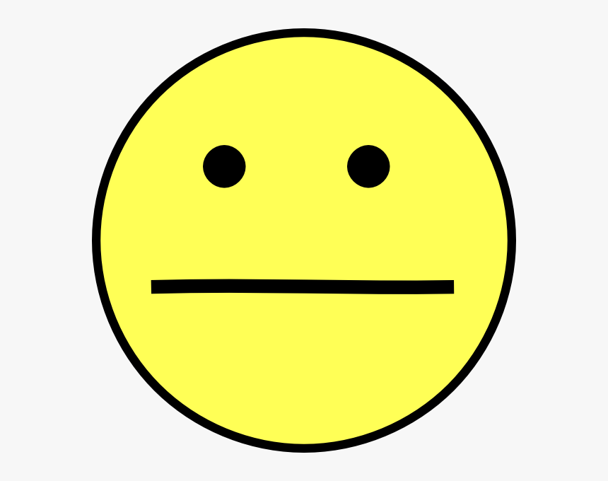 Happy Medium Sad Face - Neutral Clip Art, HD Png Download, Free Download