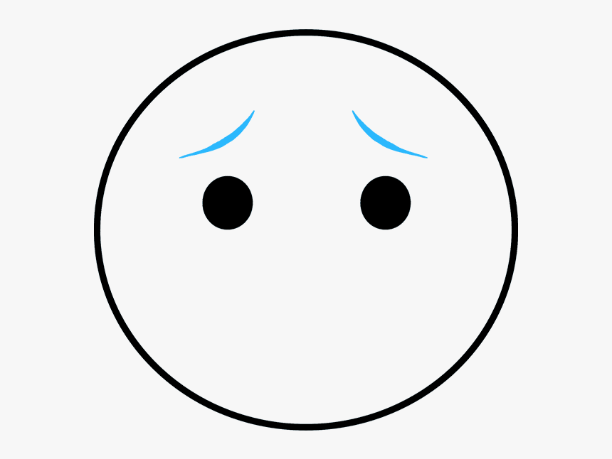 Free Frowny Face Lineart - Circle, HD Png Download, Free Download