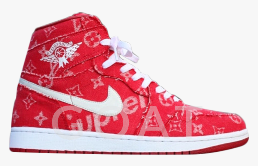 Supreme X Louis Vuitton X Red Ribbon Recon X Air Jordan, HD Png Download, Free Download