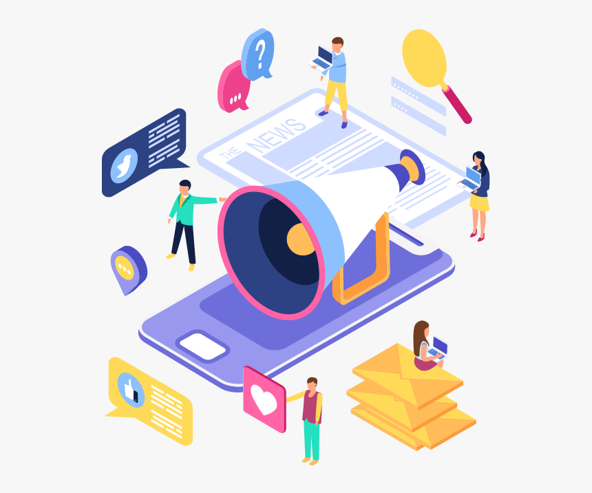 Digital Marketing - Social Media Isometric Freepik, HD Png Download, Free Download