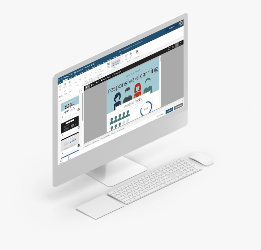 Responsive Elearning Authoring Tool - Personal Computer, HD Png Download, Free Download