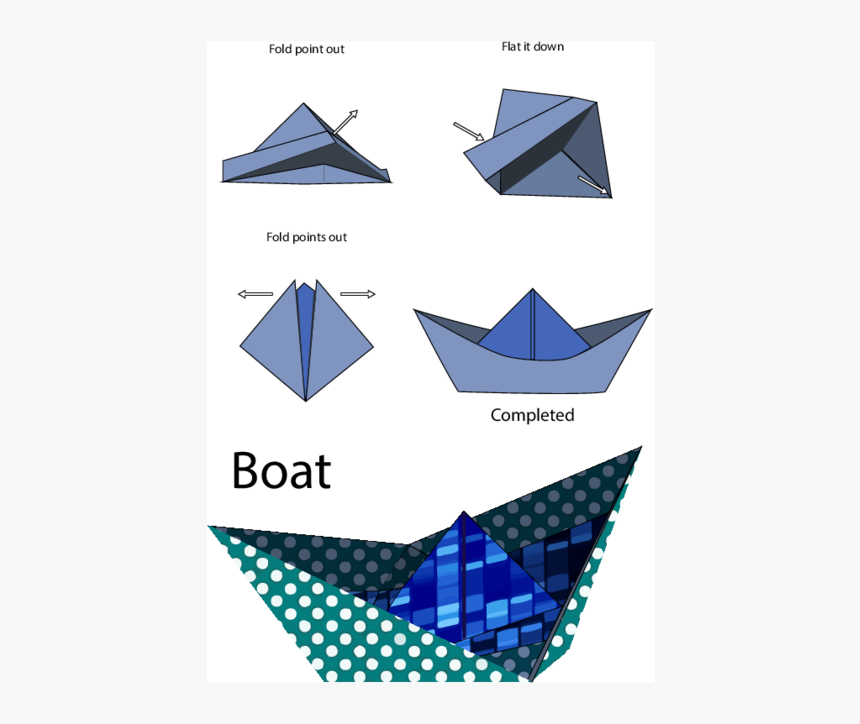 Easy Origami Boat, HD Png Download, Free Download