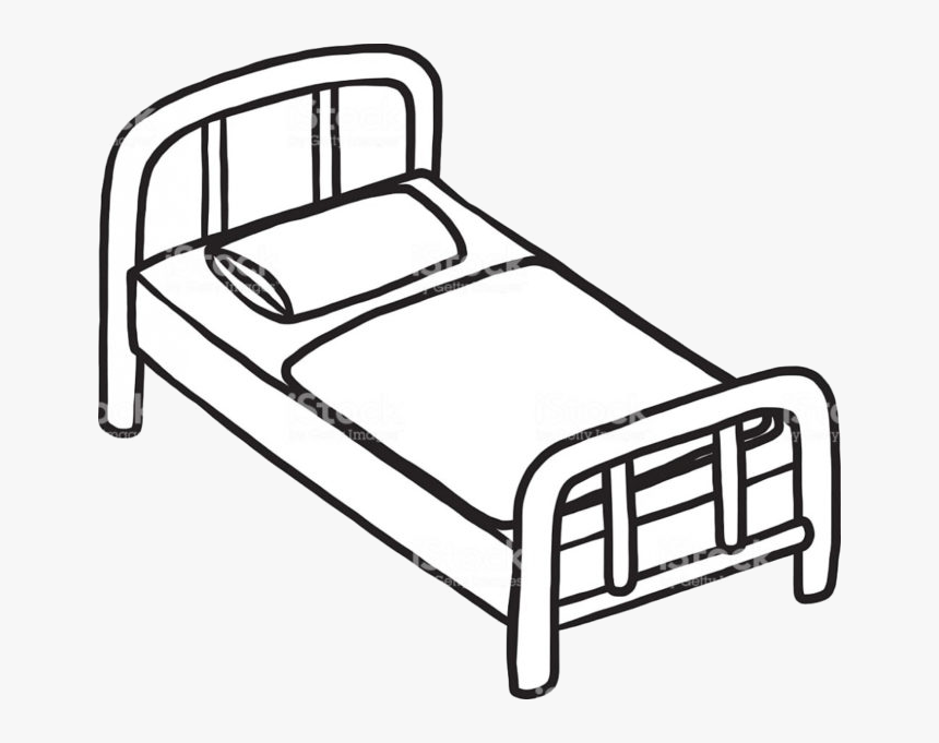 Bed Fabulous Clip Art Applied To Your Residence Idea - Hospital Bed Clipart Black And White, HD Png Download, Free Download