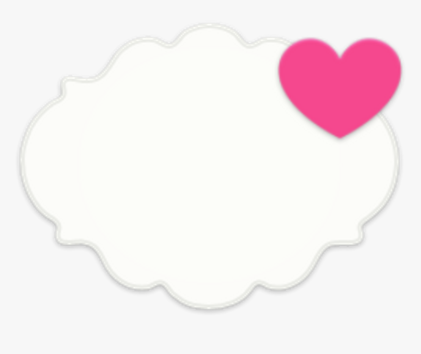 Bubble Heart Label Banner Frame Pink Cloud Cute Decorat, HD Png Download, Free Download