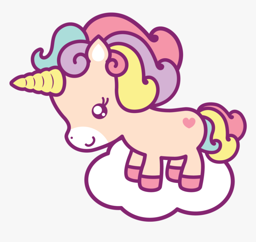 Unicorn Clipart Clouds - Unicorn On A Cloud, HD Png Download, Free Download