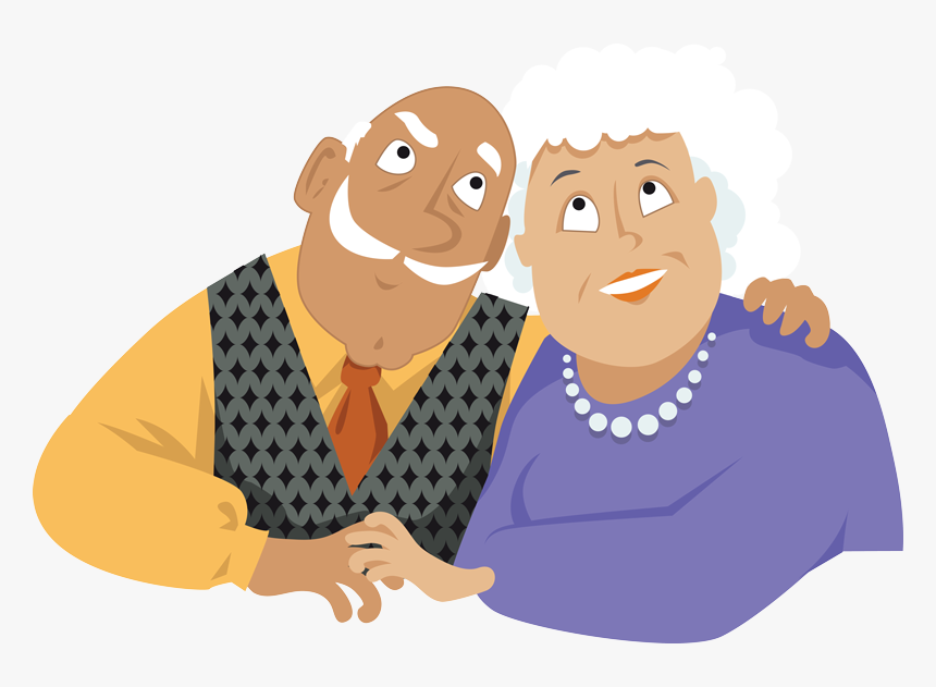 Transparent Couple Holding Hands Png - Cartoon Old People Png, Png Download, Free Download