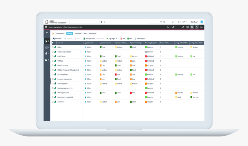 Hopex Application Design - Mega It Portfolio Management, HD Png Download, Free Download