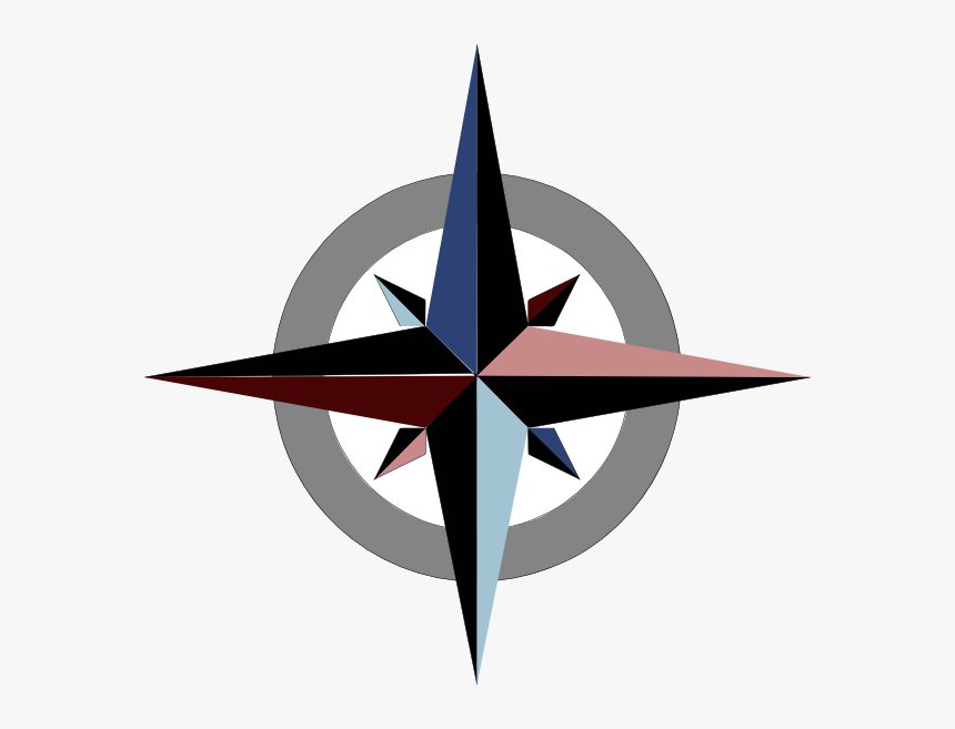 Source - Www - Clker - Com - Report - Simple Compass - Compass Rose, HD Png Download, Free Download