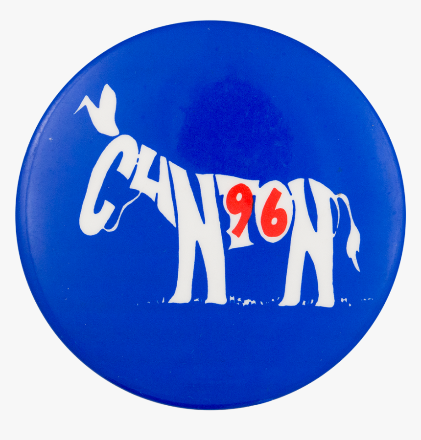 Clinton 96 Donkey Political Button Museum - Circle, HD Png Download, Free Download
