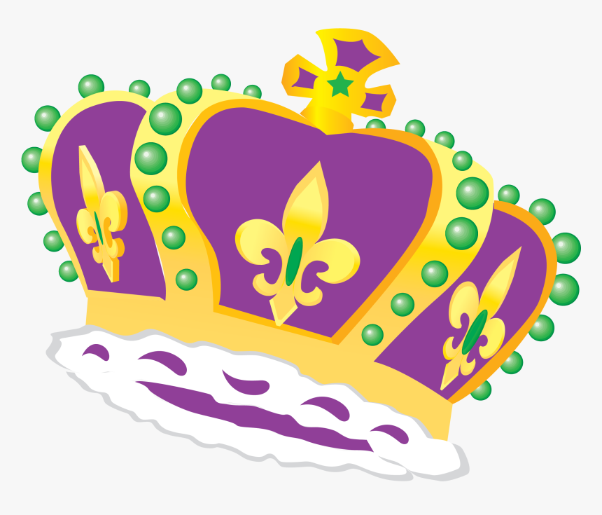 Mardi Gras Crown Clip Art - Mardi Gras Clip Art Crown, HD Png Download, Free Download