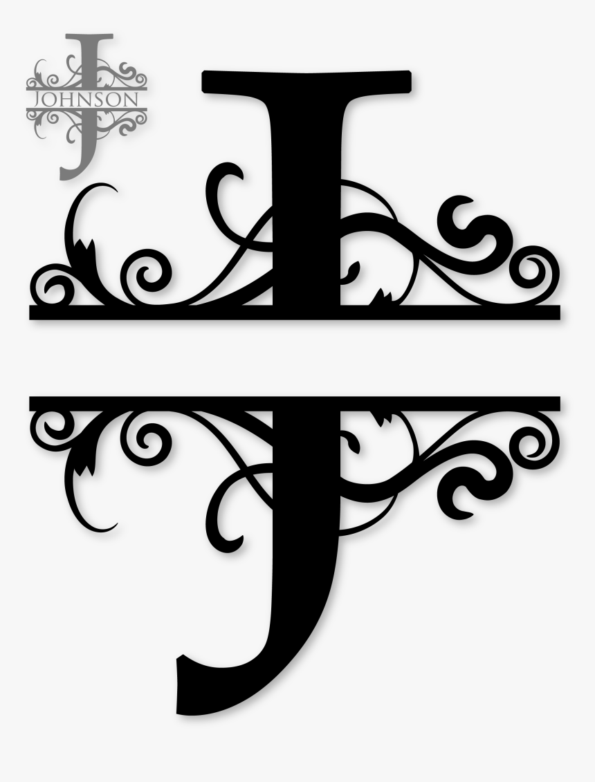 Split Letter S Black And White Png - Split Letter Monogram T, Transparent Png, Free Download