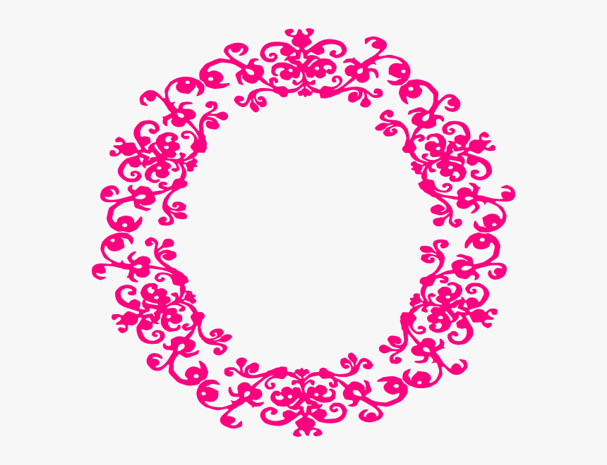 Flower Clipart Monogram Clip - Round Vintage Border Png, Transparent Png, Free Download