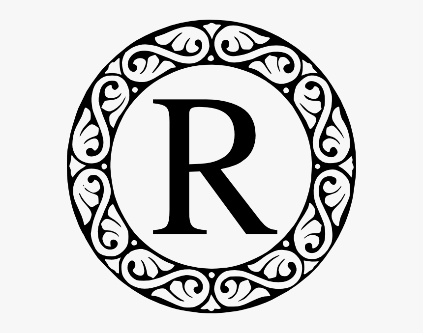 R Monogram Clip Art At Clker - Letter F Monogram Clipart, HD Png Download, Free Download
