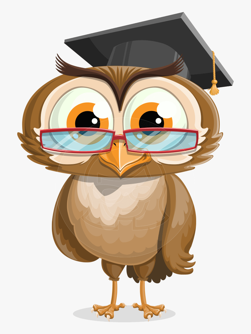 Clip Art Owl With Graduation Cap - No Background Academic, HD Png Download, Free Download