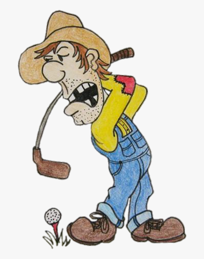 Transparent Bandanna Clipart - Redneck Golf Cartoon, HD Png Download, Free Download