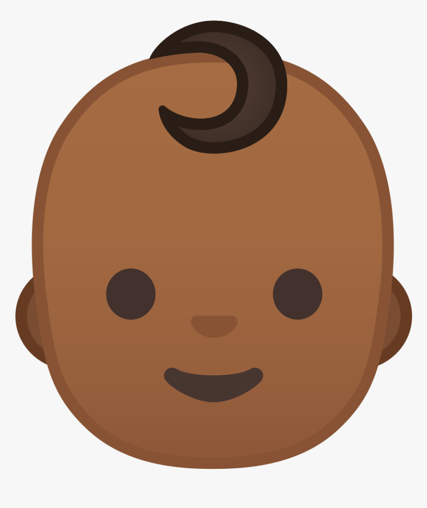 Transparent Baby Emoji Png - Brown Baby Face Clipart, Png Download, Free Download
