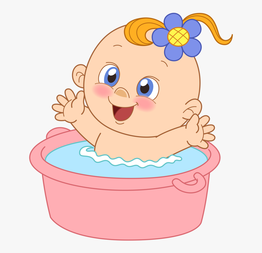 Png Babies Clip - Baby In Bath Clipart, Transparent Png, Free Download