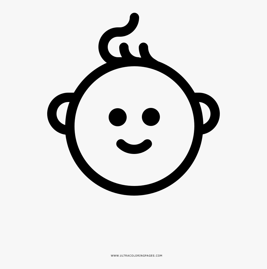 Baby Face Coloring Page - Caras De Bebes Para Dibujar, HD Png Download, Free Download