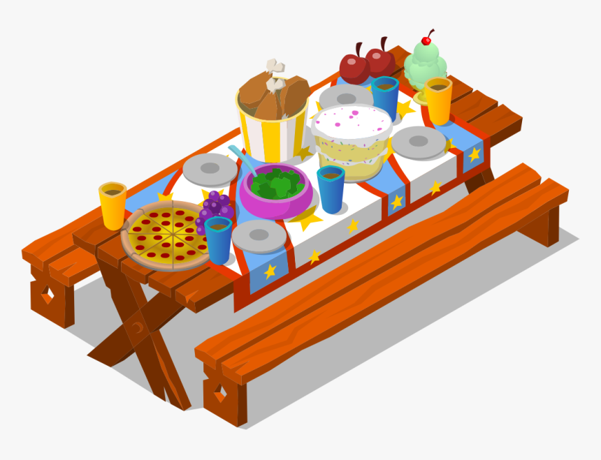 Picnic Table Clipart Illustration Png Clipart Picnic Table With Food ...