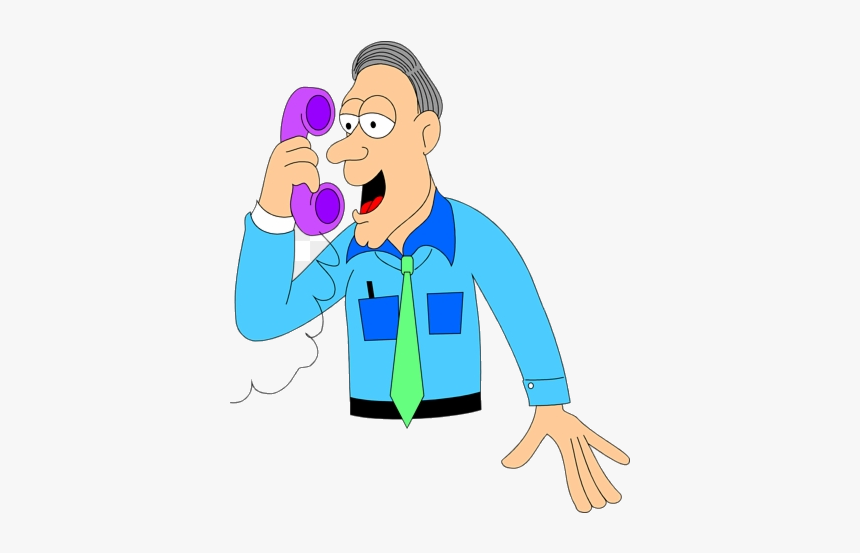Phone Person Talking On Clipart Man Transparent Png - Person Talking On Phone Clipart, Png Download, Free Download