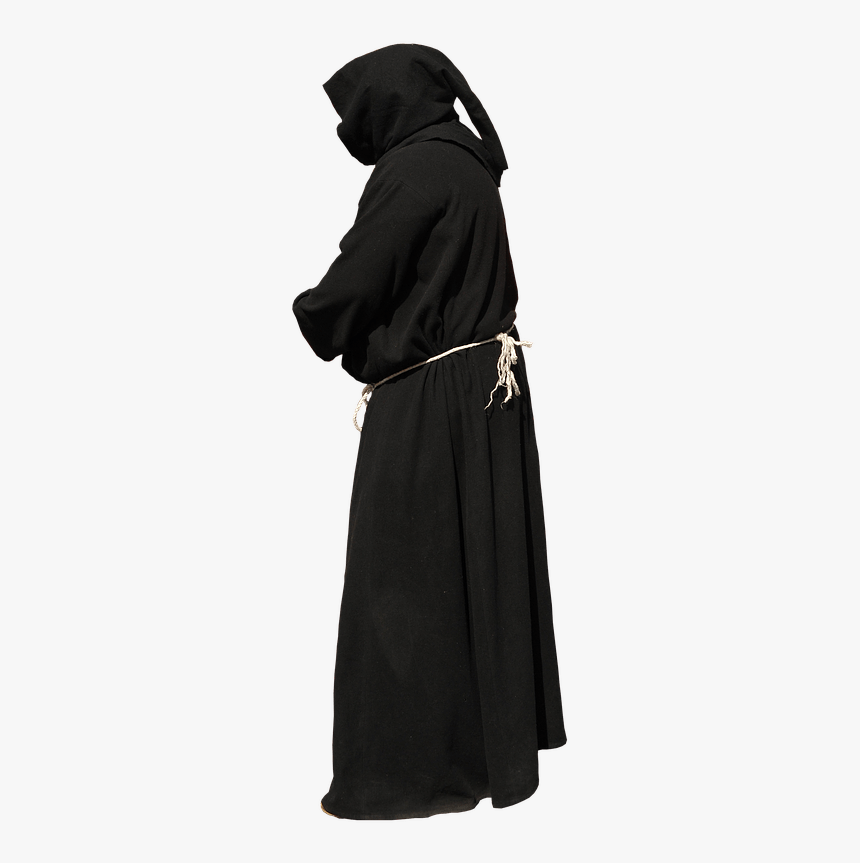 Monk Back View Black Gown - Costume, HD Png Download, Free Download