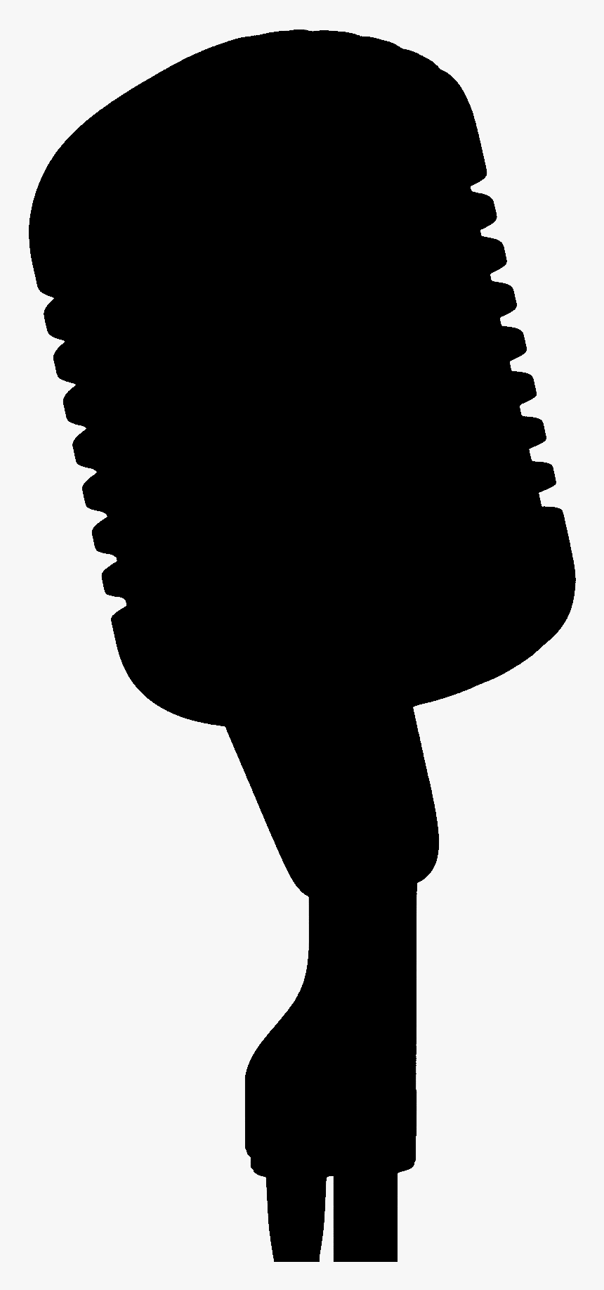 Microphone Silhouette - Recording Mic Silhouette Png, Transparent Png, Free Download